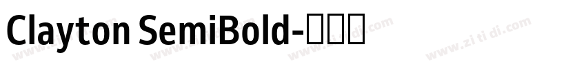 Clayton SemiBold字体转换